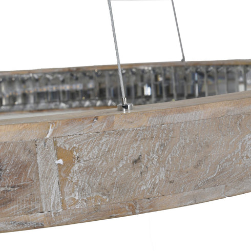 Libra Emma Turned Wooden Ring Chandelier – LED 60W